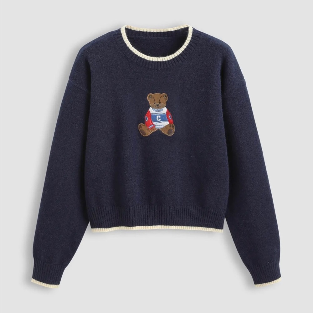 NWT Graphic Bear Long Sleeved Sweater